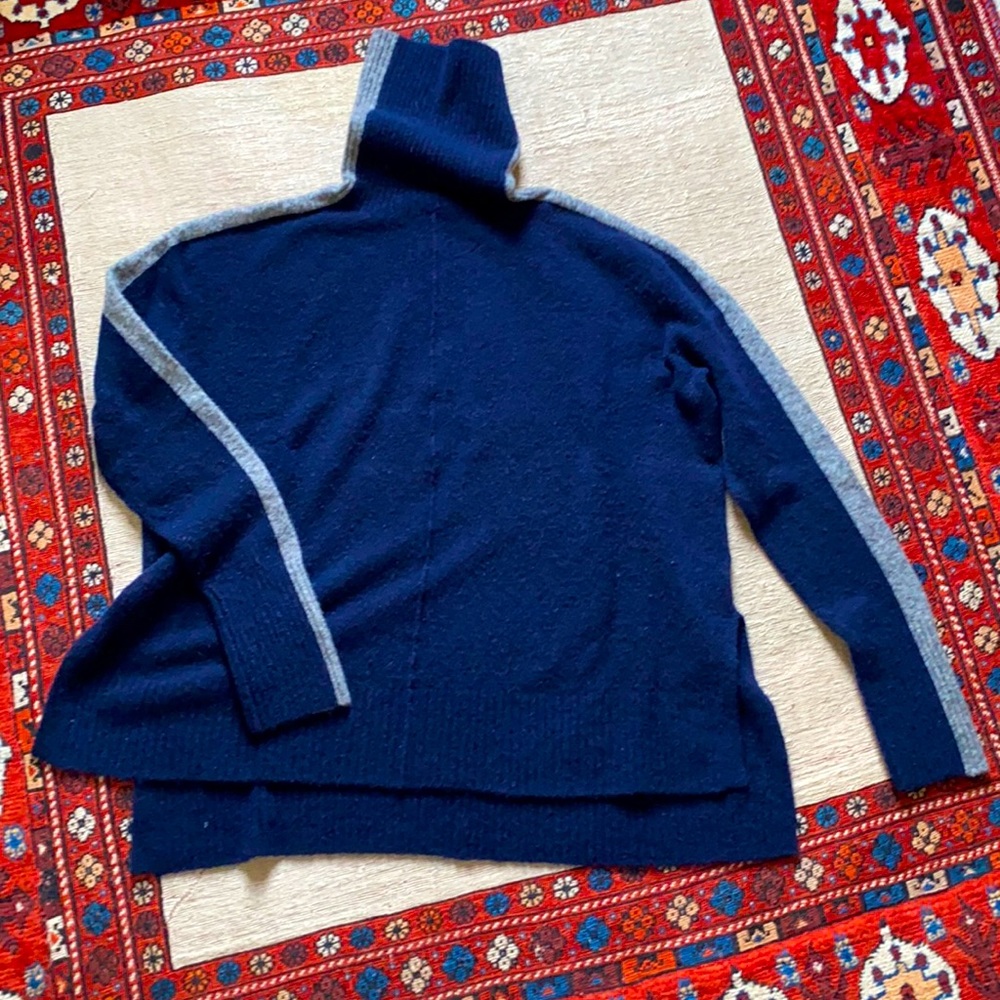 Athleta soft navy turtleneck, size S but fits like M